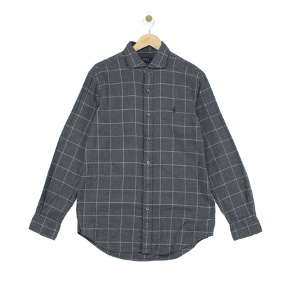 Mens Check Shirt Custom Fit Long Sleeve Plaid