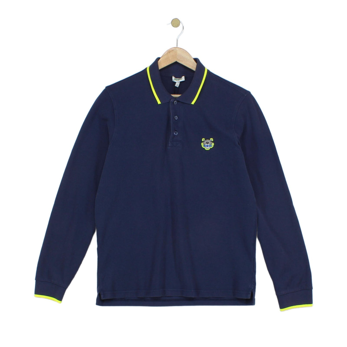 Mens Polo Shirt Made In Portugal Long Sleeve Button Cotton