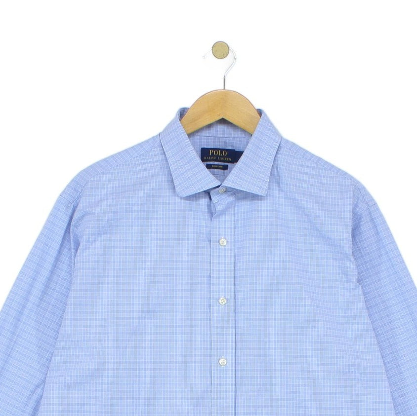 Mens Check Shirt Long Sleeve Business