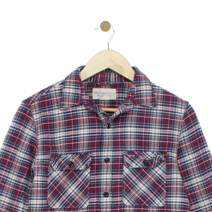 Mens Flannel Plaid Shirt Long Sleeve Check Cotton