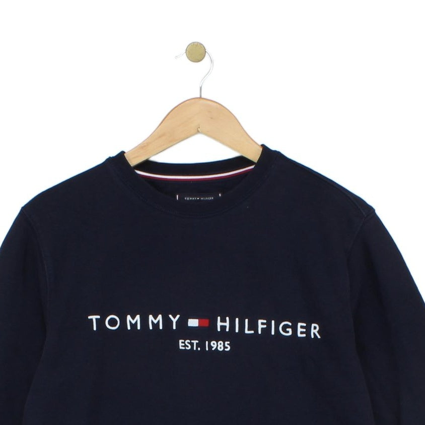 Mens Sweatshirt Embroidered Logo Crew Neck