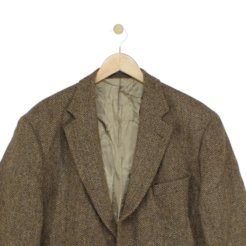Mens Harris Tweed Blazer Long Wool