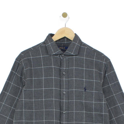 Mens Check Shirt Custom Fit Long Sleeve Plaid