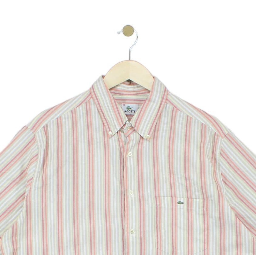 Mens Striped Shirt Casual Button Up Short Sleeve