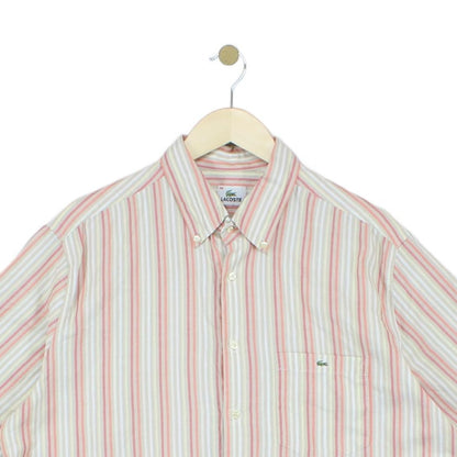 Mens Striped Shirt Casual Button Up Short Sleeve
