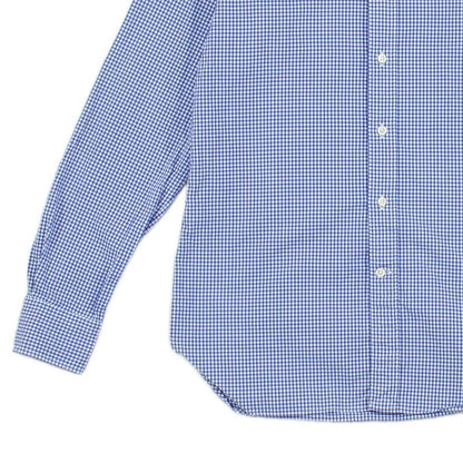 Mens Check Shirt Custom Fit Long Sleeve Button Up