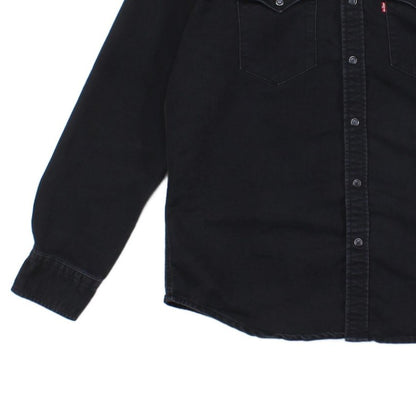 Mens Denim Shirt Button Up Long Sleeve
