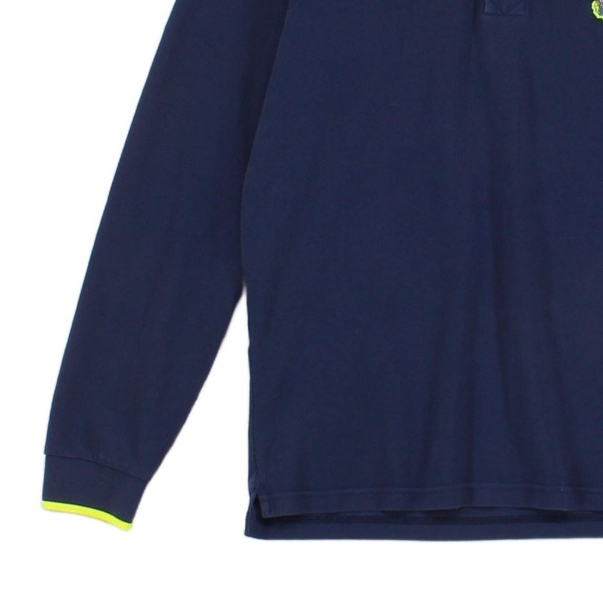 Mens Polo Shirt Made In Portugal Long Sleeve Button Cotton