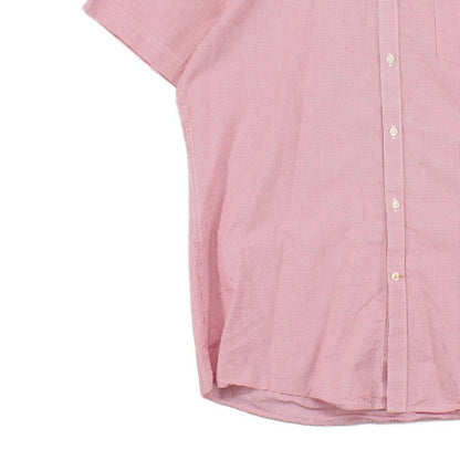 Mens Shirt Short Sleeve Tailored Button Up Check