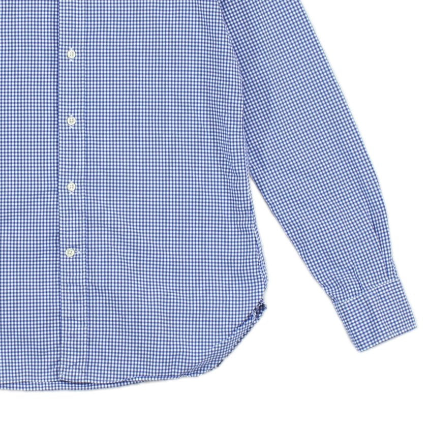 Mens Check Shirt Custom Fit Long Sleeve Button Up