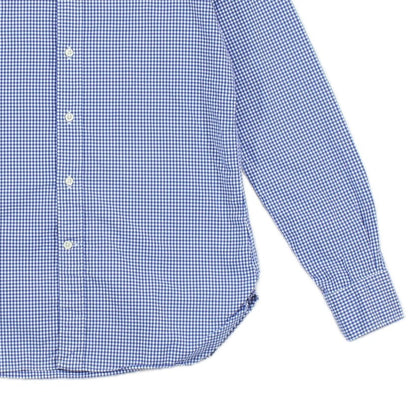 Mens Check Shirt Custom Fit Long Sleeve Button Up