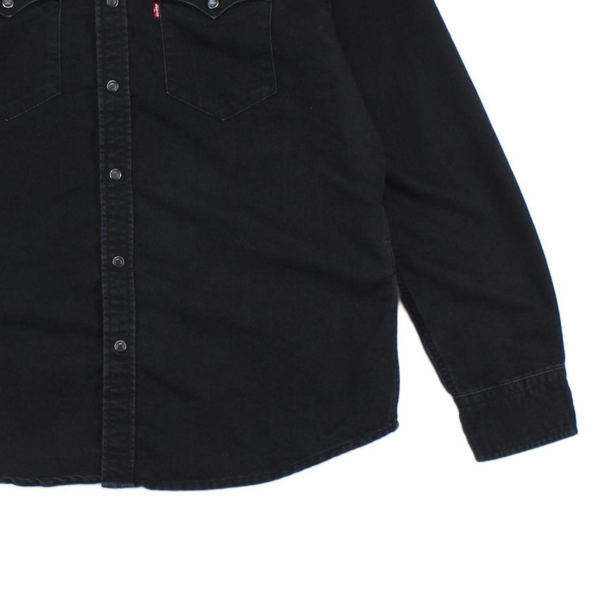 Mens Denim Shirt Button Up Long Sleeve
