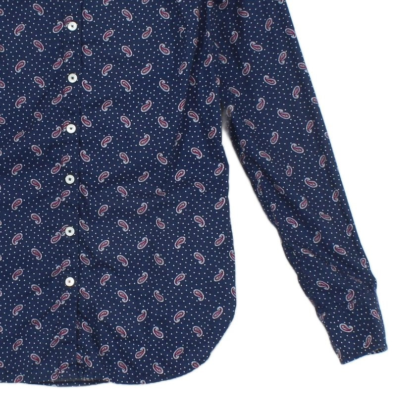 Womens Paisley Shirt Fitted Long Sleeve