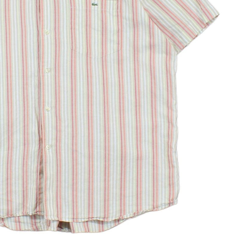 Mens Striped Shirt Casual Button Up Short Sleeve