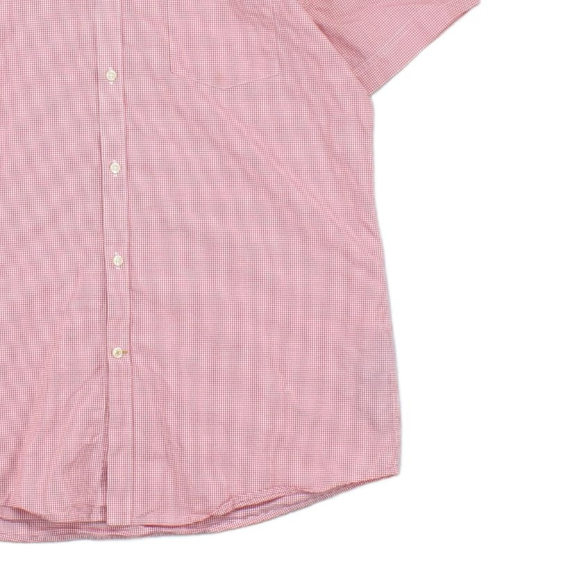 Mens Shirt Short Sleeve Tailored Button Up Check