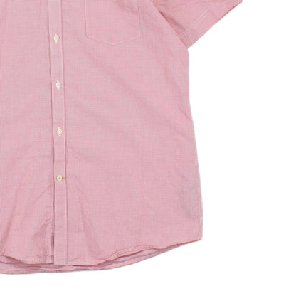 Mens Shirt Short Sleeve Tailored Button Up Check