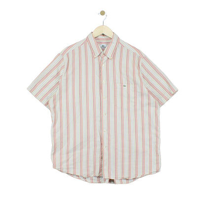 Mens Striped Shirt Casual Button Up Short Sleeve