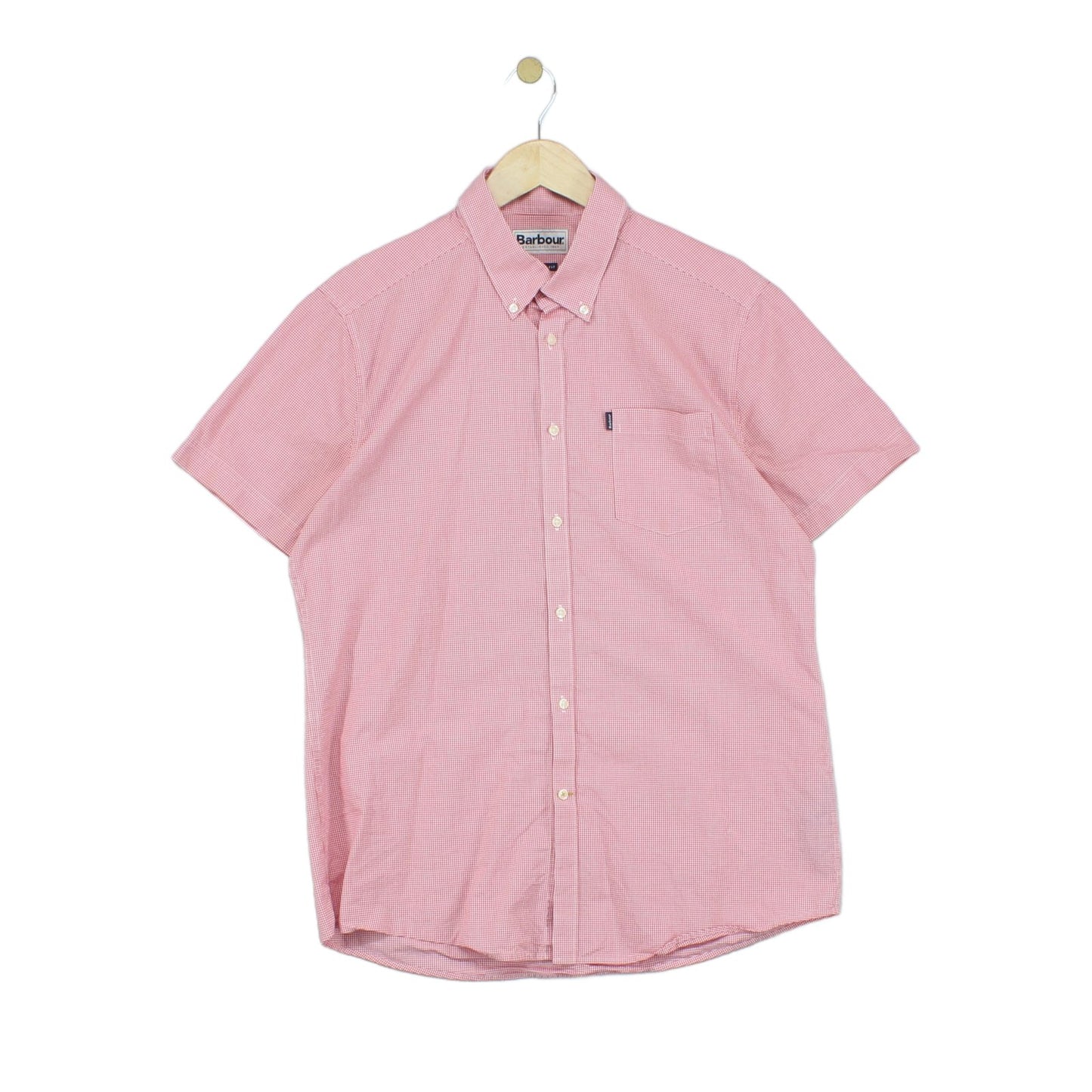 Mens Shirt Short Sleeve Tailored Button Up Check