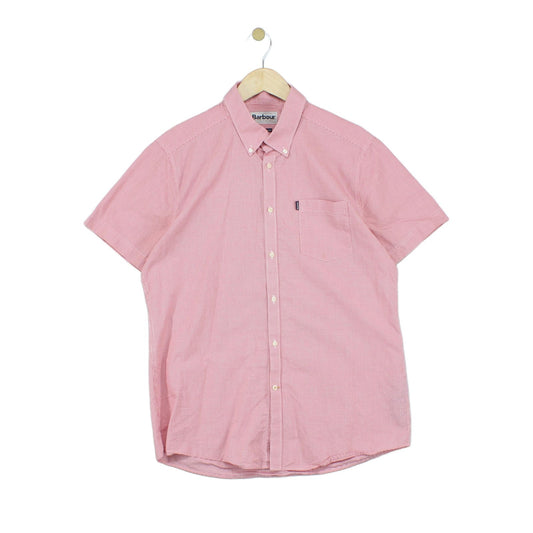 Mens Shirt Short Sleeve Tailored Button Up Check