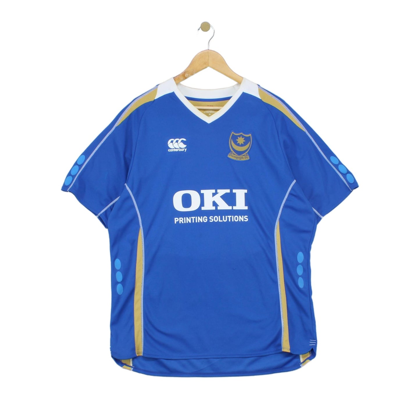 Mens Portsmouth 2007-08 Football Shirt Home Jersey #10 Wyatt