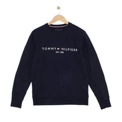 Mens Sweatshirt Embroidered Logo Crew Neck