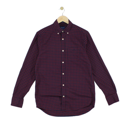 Mens Check Shirt Long Sleeve Regular Fit