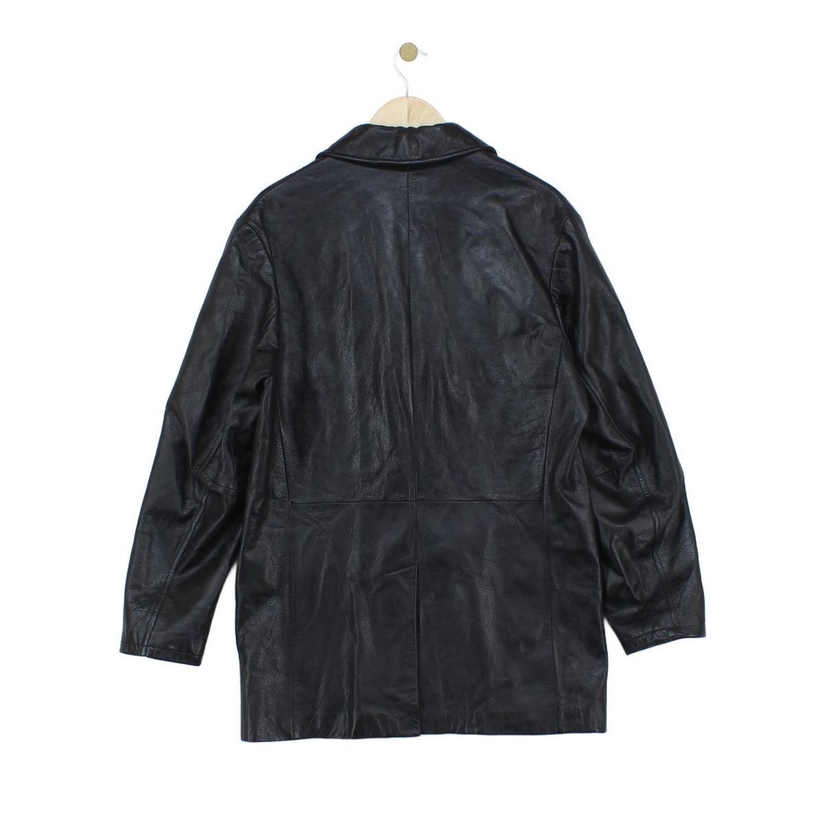 Mens Leather Jacket Single Breasted