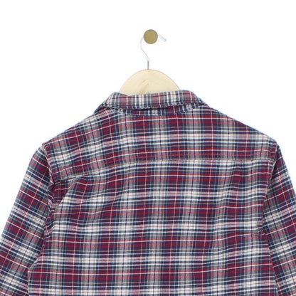 Mens Flannel Plaid Shirt Long Sleeve Check Cotton