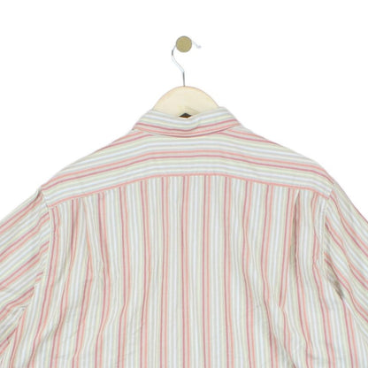 Mens Striped Shirt Casual Button Up Short Sleeve