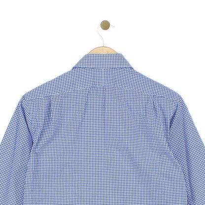 Mens Check Shirt Custom Fit Long Sleeve Button Up