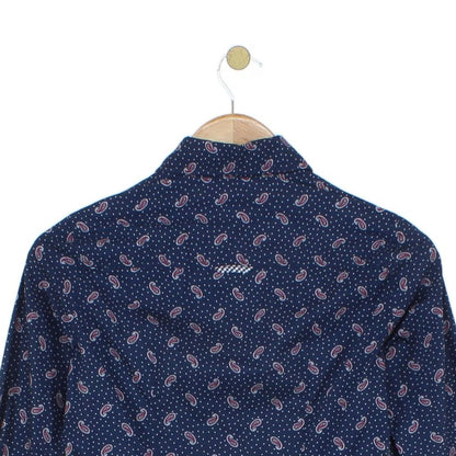 Womens Paisley Shirt Fitted Long Sleeve