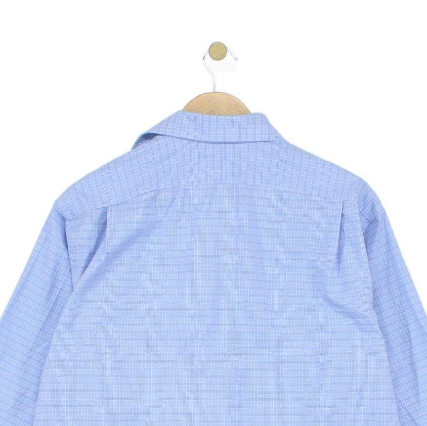 Mens Check Shirt Long Sleeve Business