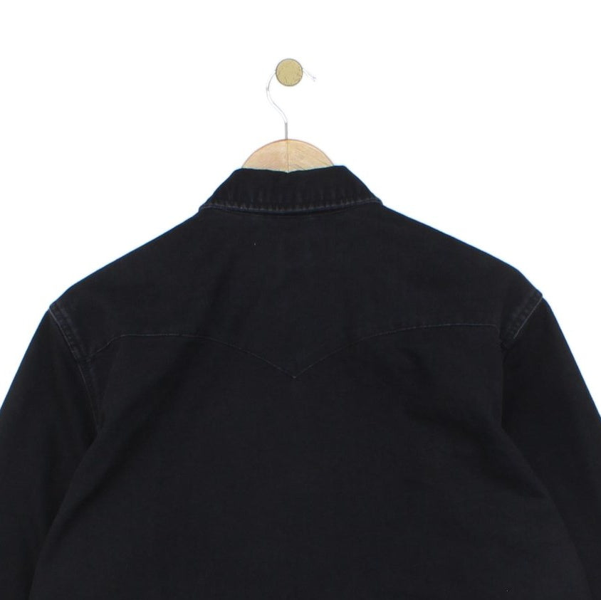 Mens Denim Shirt Button Up Long Sleeve