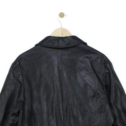 Mens Leather Jacket Single Breasted
