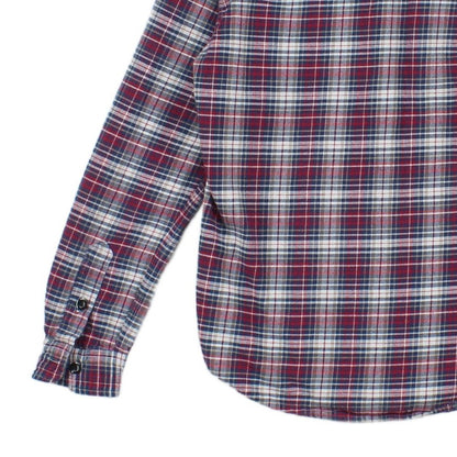 Mens Flannel Plaid Shirt Long Sleeve Check Cotton