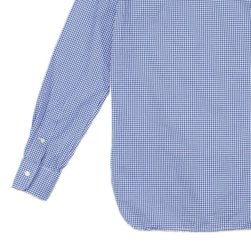 Mens Check Shirt Custom Fit Long Sleeve Button Up