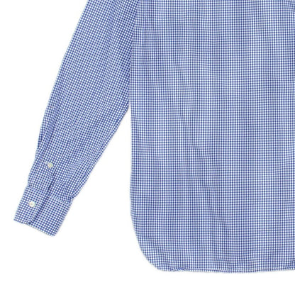 Mens Check Shirt Custom Fit Long Sleeve Button Up