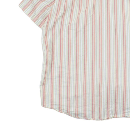 Mens Striped Shirt Casual Button Up Short Sleeve