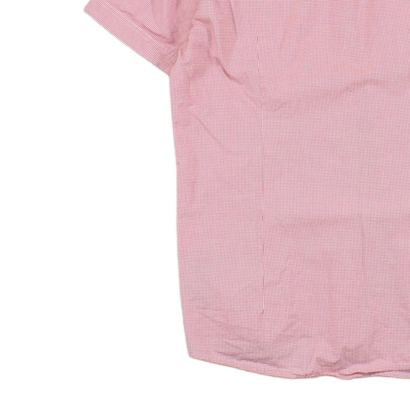 Mens Shirt Short Sleeve Tailored Button Up Check