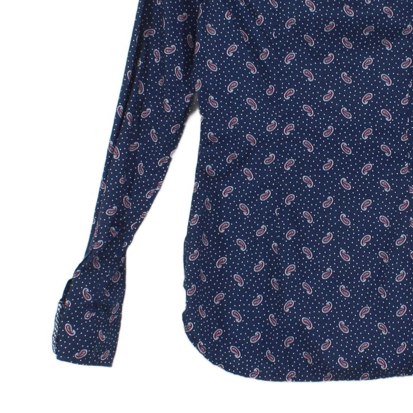 Womens Paisley Shirt Fitted Long Sleeve