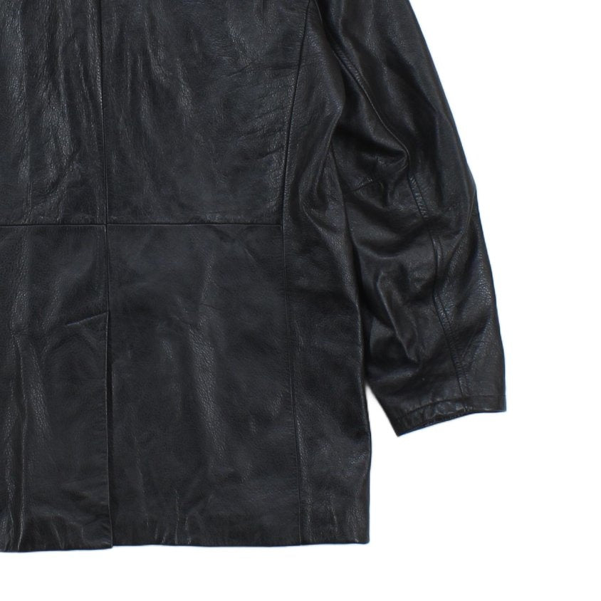 Mens Leather Jacket Single Breasted