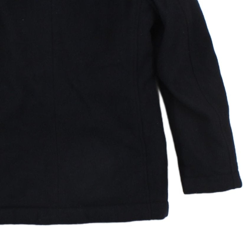 Boys Pea Coat Hooded Wool Blend