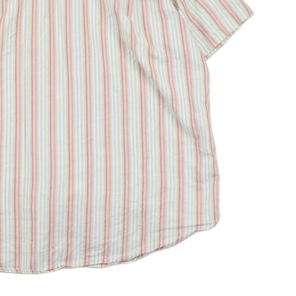 Mens Striped Shirt Casual Button Up Short Sleeve
