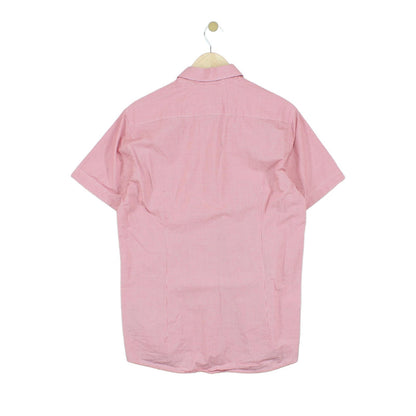 Mens Shirt Short Sleeve Tailored Button Up Check