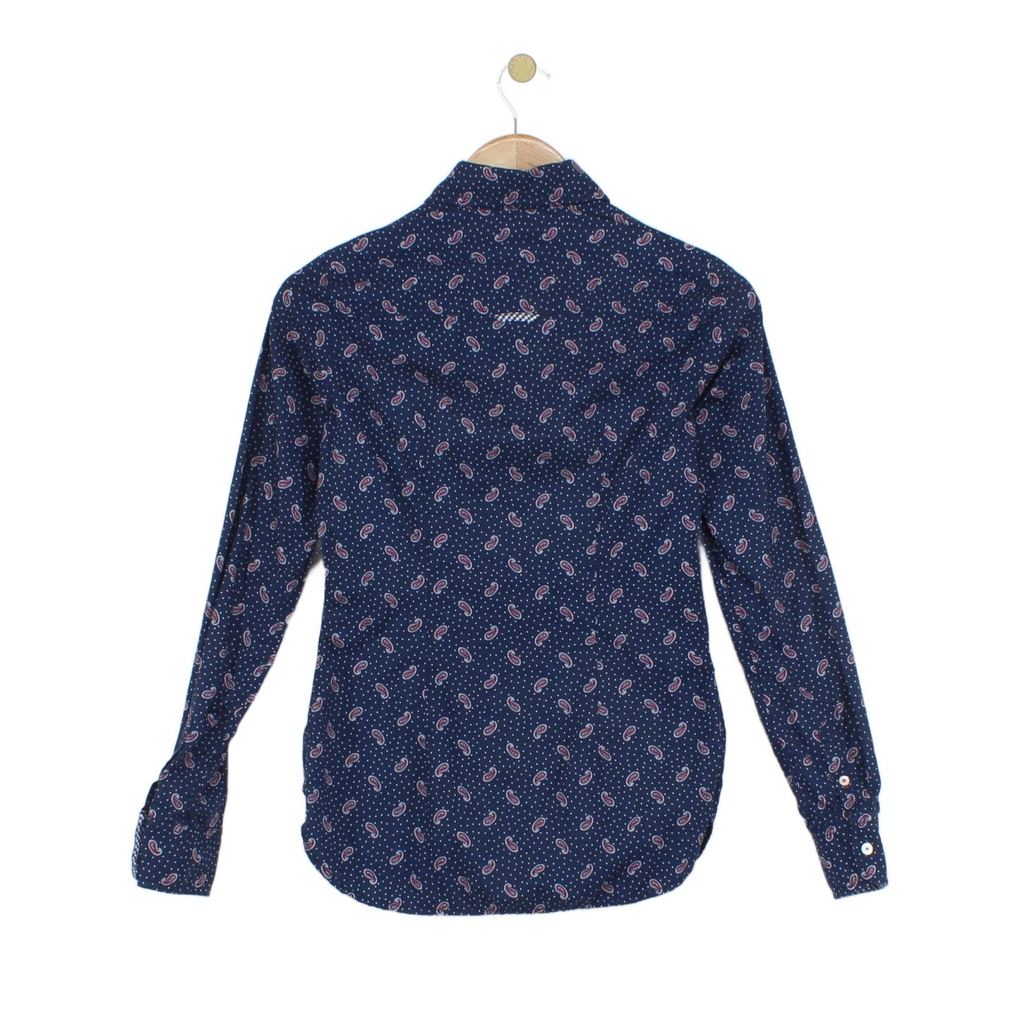 Womens Paisley Shirt Fitted Long Sleeve