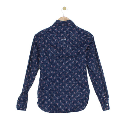Womens Paisley Shirt Fitted Long Sleeve