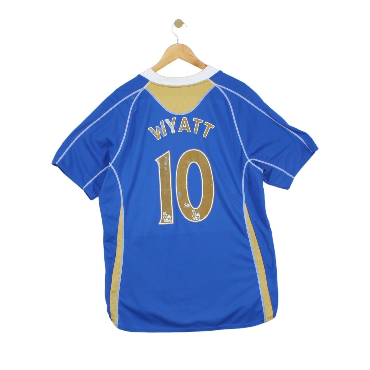 Mens Portsmouth 2007-08 Football Shirt Home Jersey #10 Wyatt