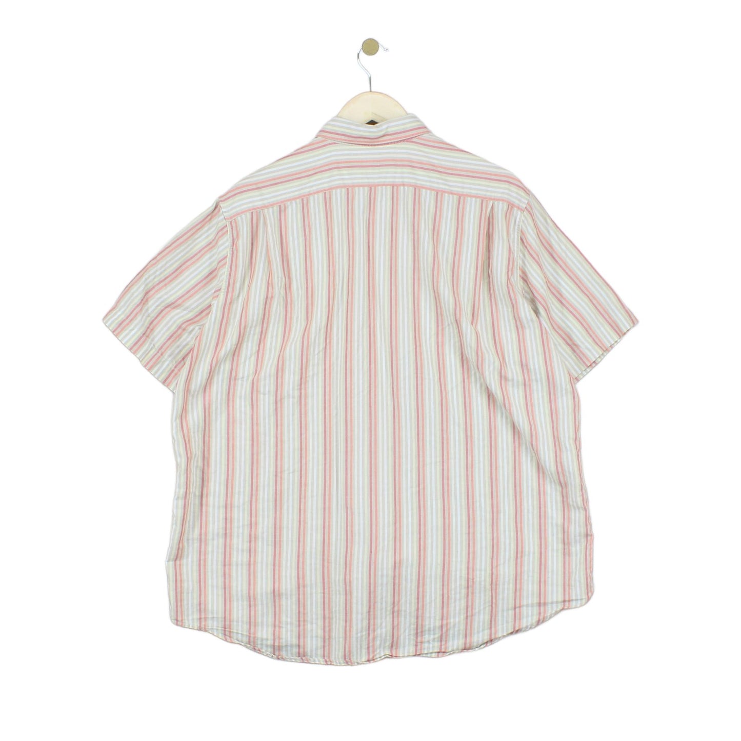 Mens Striped Shirt Casual Button Up Short Sleeve