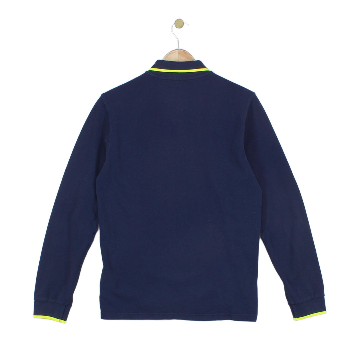 Mens Polo Shirt Made In Portugal Long Sleeve Button Cotton