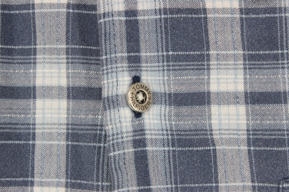 Mens Plaid Shirt Short Sleeve Button Up